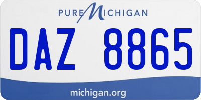 MI license plate DAZ8865
