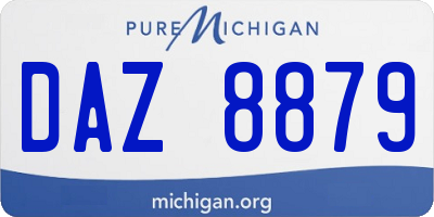 MI license plate DAZ8879