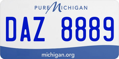 MI license plate DAZ8889