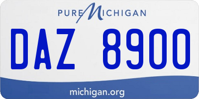 MI license plate DAZ8900