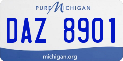 MI license plate DAZ8901