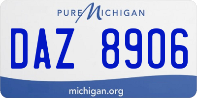 MI license plate DAZ8906