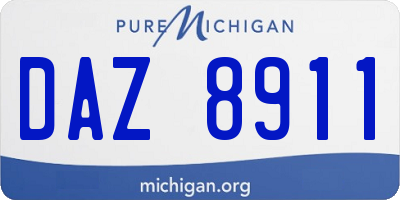 MI license plate DAZ8911