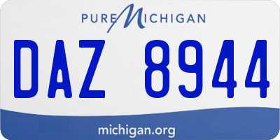 MI license plate DAZ8944