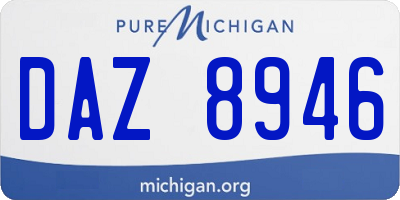 MI license plate DAZ8946