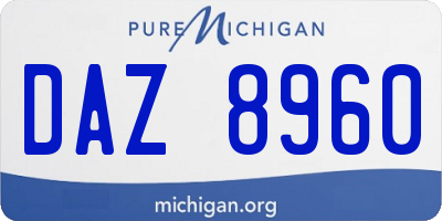 MI license plate DAZ8960