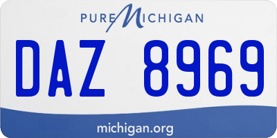 MI license plate DAZ8969