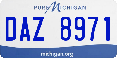 MI license plate DAZ8971