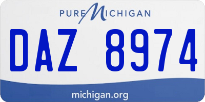 MI license plate DAZ8974
