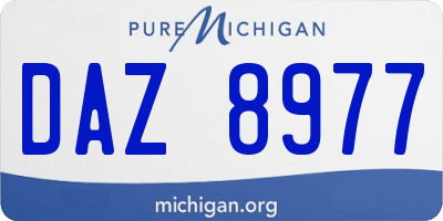 MI license plate DAZ8977