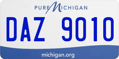 MI license plate DAZ9010