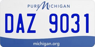 MI license plate DAZ9031