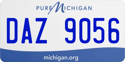 MI license plate DAZ9056