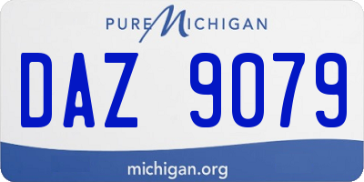 MI license plate DAZ9079