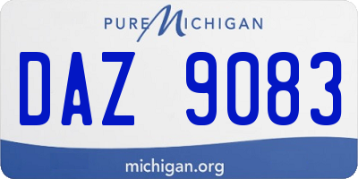 MI license plate DAZ9083
