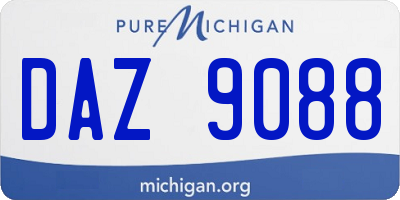 MI license plate DAZ9088