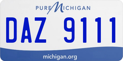 MI license plate DAZ9111