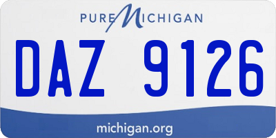 MI license plate DAZ9126