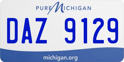 MI license plate DAZ9129