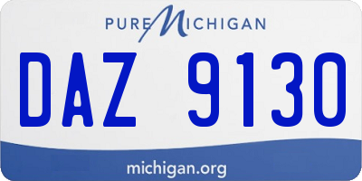 MI license plate DAZ9130