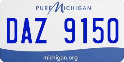 MI license plate DAZ9150