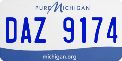 MI license plate DAZ9174