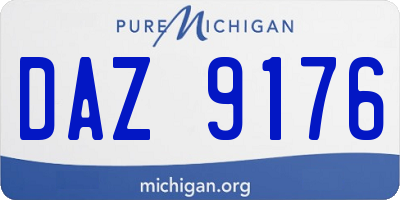 MI license plate DAZ9176