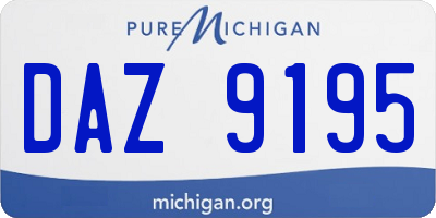 MI license plate DAZ9195