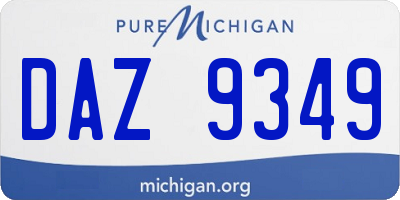 MI license plate DAZ9349