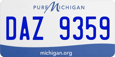 MI license plate DAZ9359