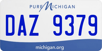 MI license plate DAZ9379