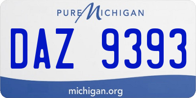 MI license plate DAZ9393