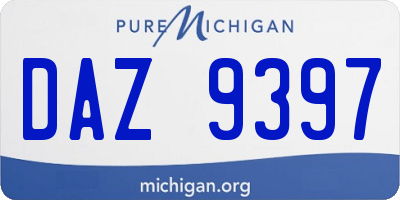 MI license plate DAZ9397