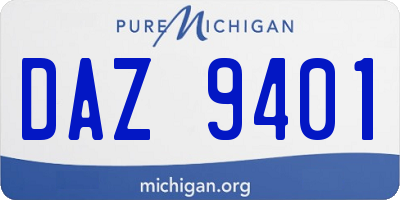 MI license plate DAZ9401