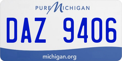 MI license plate DAZ9406