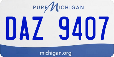 MI license plate DAZ9407