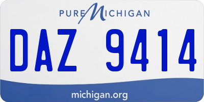MI license plate DAZ9414