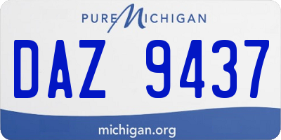 MI license plate DAZ9437