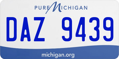 MI license plate DAZ9439