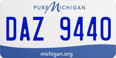 MI license plate DAZ9440