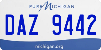 MI license plate DAZ9442