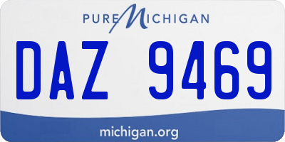 MI license plate DAZ9469