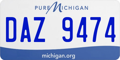 MI license plate DAZ9474