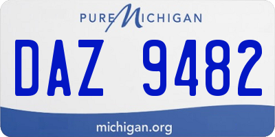 MI license plate DAZ9482
