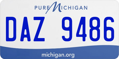 MI license plate DAZ9486