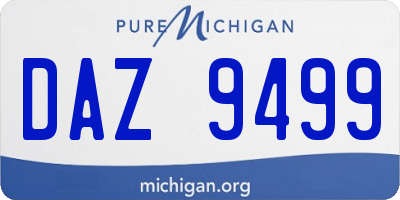 MI license plate DAZ9499