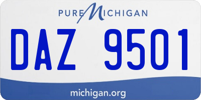 MI license plate DAZ9501