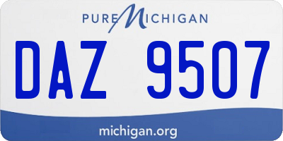 MI license plate DAZ9507