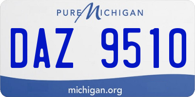 MI license plate DAZ9510