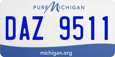 MI license plate DAZ9511